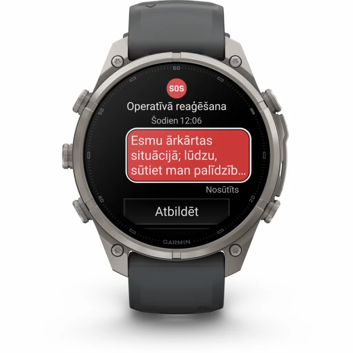 Garmin fenix 9 PRO 47mm inReach Titanium with Graphite/Black Silicone Band