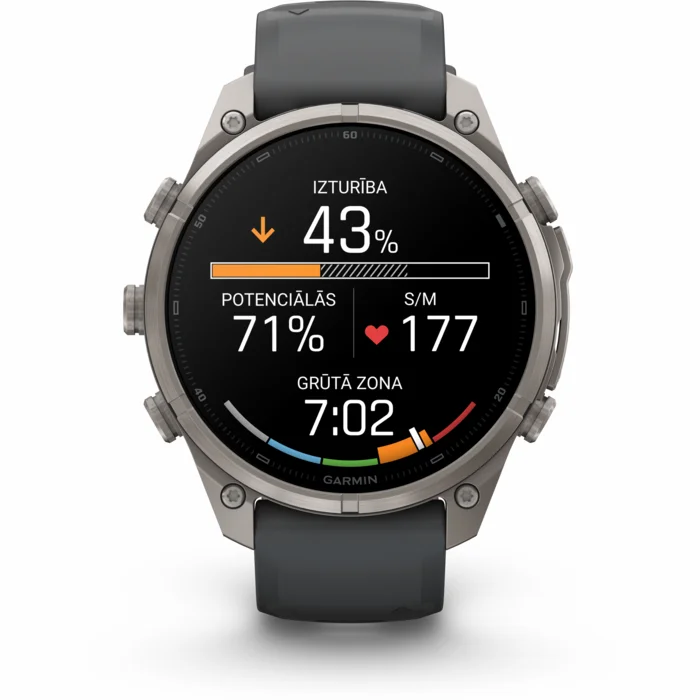 Garmin fenix 9 PRO 47mm inReach Titanium with Graphite/Black Silicone Band
