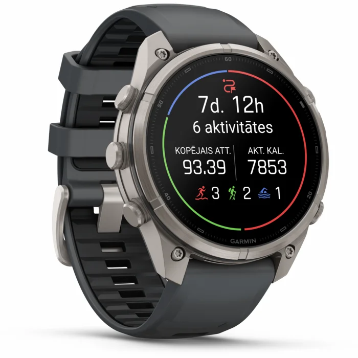 Garmin fenix 9 PRO 47mm inReach Titanium with Graphite/Black Silicone Band