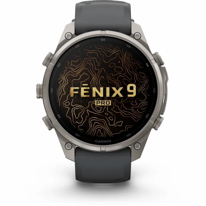 Garmin fenix 9 PRO 47mm inReach Titanium with Graphite/Black Silicone Band