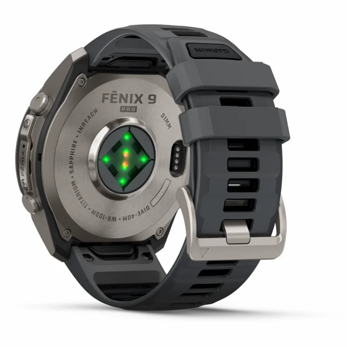 Garmin fenix 9 PRO 51mm inReach Titanium with Graphite/Black Silicone Band