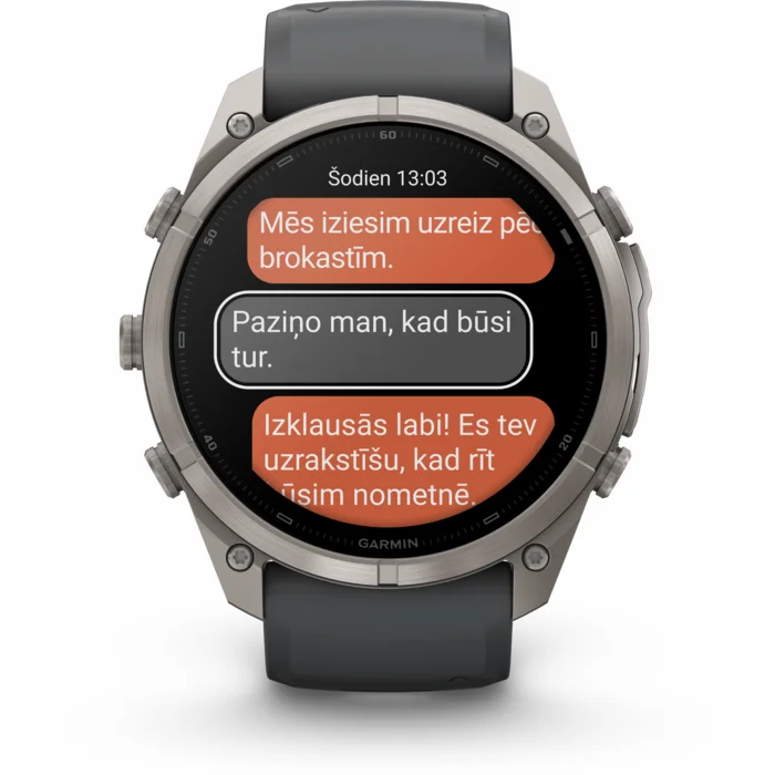 Garmin fenix 9 PRO 51mm inReach Titanium with Graphite/Black Silicone Band