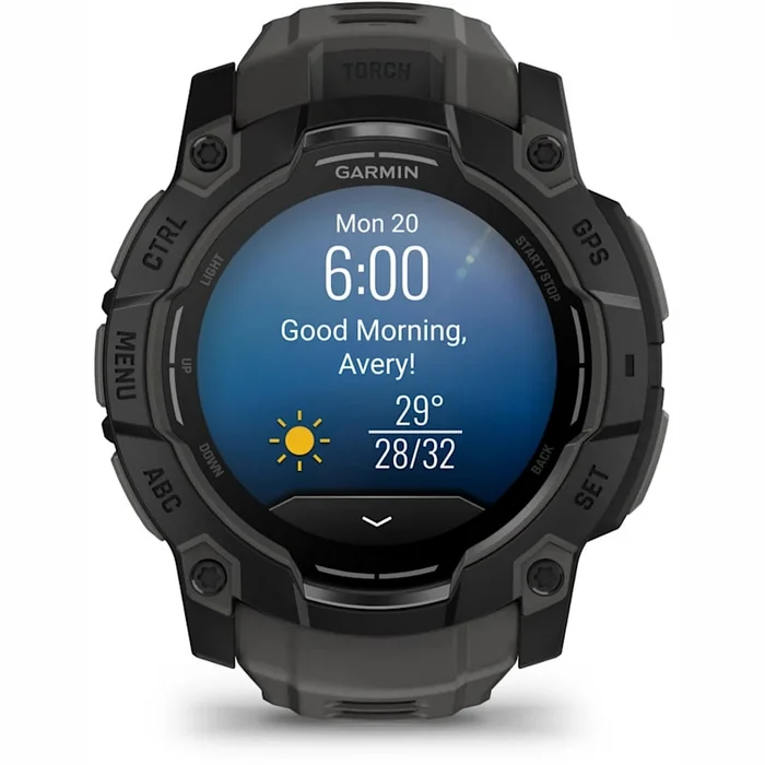 Viedpulkstenis Garmin Instinct 3 – 50 mm AMOLED Black with Charcoal Band