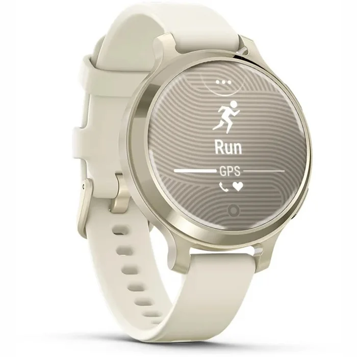 Viedpulkstenis Garmin Lily 2 Active Lunar Gold with Bone Silicone Band