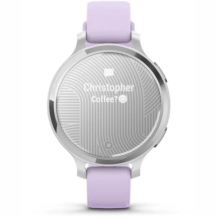 Viedpulkstenis Garmin Lily 2 Active Silver/ with Purple Jasmine Silicone Band