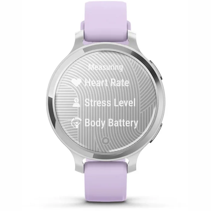 Viedpulkstenis Garmin Lily 2 Active Silver/ with Purple Jasmine Silicone Band