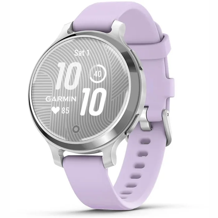 Viedpulkstenis Garmin Lily 2 Active Silver/ with Purple Jasmine Silicone Band