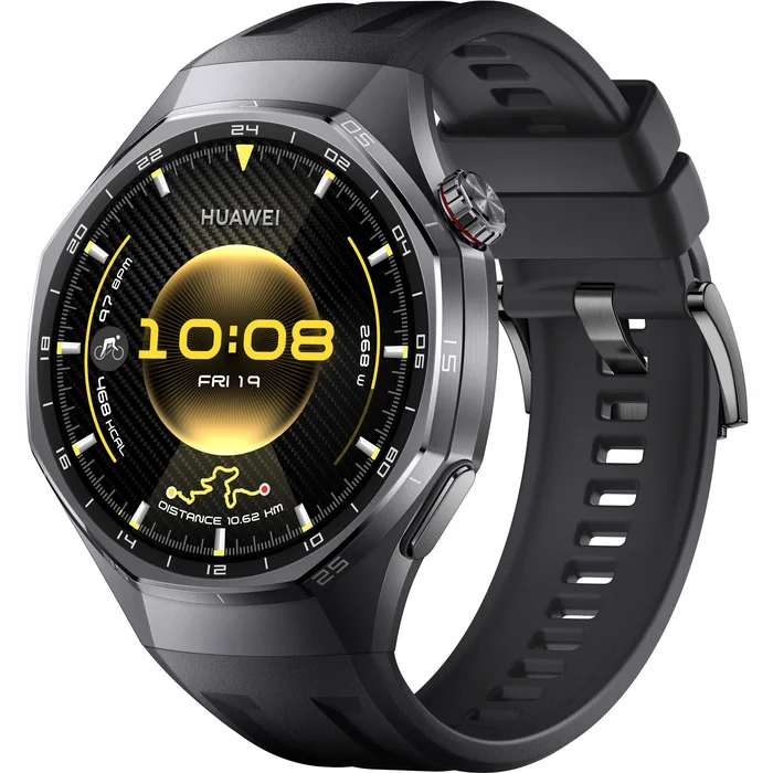 Huawei Watch GT6 Pro 46mm Black Titanium Alloy Case with Black Fluoroelastomer Strap