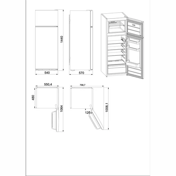 Ledusskapis Whirlpool W55TM 4120 W 2