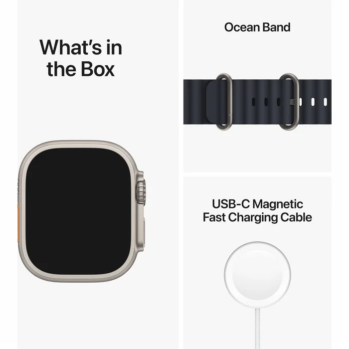 Viedpulkstenis Apple Watch Ultra GPS + Cellular 49mm Titanium Case with Midnight Ocean Band