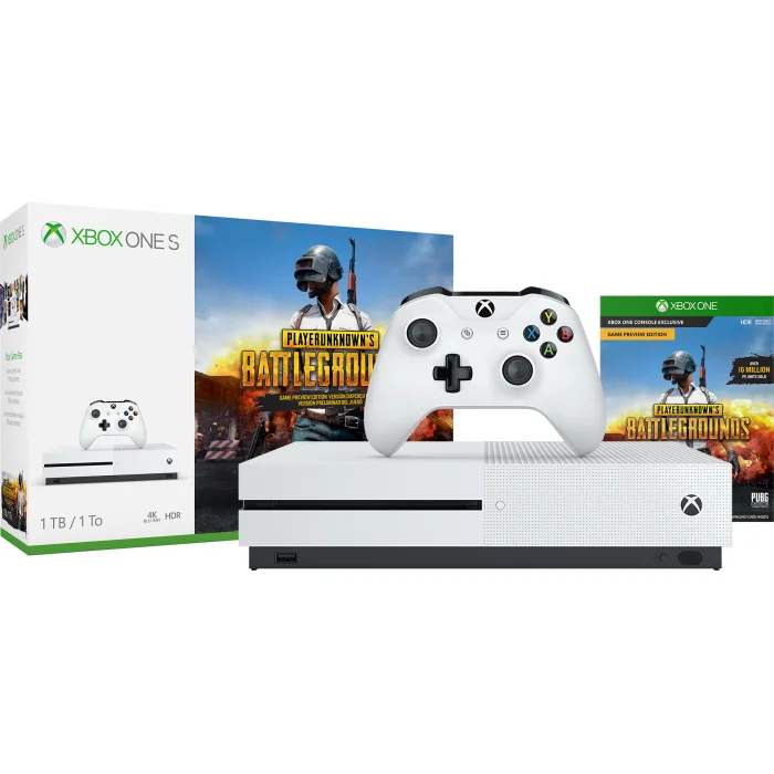 Spēļu konsole Spēļu konsole Microsoft Xbox One S 1TB White + Playerunknown's Battlegrounds