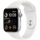 Apple Watch SE (2nd Gen) GPS 44mm Silver Aluminium Case with White Sport Band