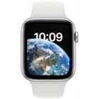 Viedpulkstenis Apple Watch SE (2nd Gen) GPS 44mm Silver Aluminium Case with White Sport Band
