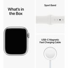 Viedpulkstenis Apple Watch Series 8 GPS + Cellular 45mm Silver Stainless Steel Case with White Sport Band