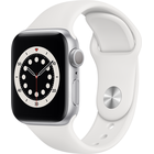 Apple Watch Series 6 GPS 40mm Silver Aluminium Case with White Sport Band