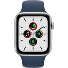 Apple Watch SE GPS 44mm Silver Aluminium Case with Abyss Blue Sport Band