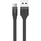 Muvit Flat Type-C Cable USB 2.0 1M 3A Black