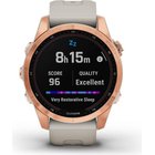 Viedpulkstenis Garmin Fenix 7S Solar Rose Gold with Light Sand Band