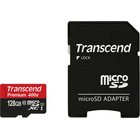 Карта памяти Transcend microSDXC, 128GB, Class 10 + SD Adapter