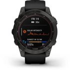 Garmin Fenix 7 Sapphire Solar Edition Melns DLC titāna pārklājums ar melnu siksniņu
