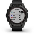 Garmin Fenix 7 Sapphire Solar Edition Melns DLC titāna pārklājums ar melnu siksniņu