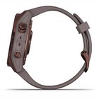 Garmin Fenix 7S Sapphire Solar итановый темно-бронзовый с сланцево-серым силиконовым ремешком