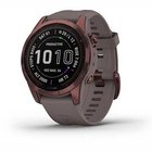 Garmin Fenix 7S Sapphire Solar итановый темно-бронзовый с сланцево-серым силиконовым ремешком