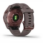 Garmin Fenix 7S Sapphire Solar итановый темно-бронзовый с сланцево-серым силиконовым ремешком