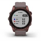 Garmin Fenix 7S Sapphire Solar итановый темно-бронзовый с сланцево-серым силиконовым ремешком