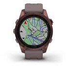 Garmin Fenix 7S Sapphire Solar итановый темно-бронзовый с сланцево-серым силиконовым ремешком
