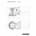 Metabo orbitālā slīpmašīna SXA 18 LTX 125 BL 600146850&MET