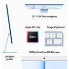 Stacionārais dators Apple iMac 24-inch M1 chip with 8‑core CPU and 7‑core GPU 256GB - Blue RU