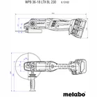 Leņķa slīpmašīna Metabo WPB 36-18 LTX BL 230