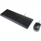 Klaviatūra Lenovo Essential Wired Keyboard And Mouse Combo ENG/​RUS Black [Mazlietots]