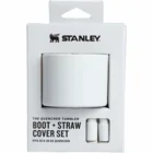 Aizsargpārvalka un salmiņu vāciņu 2 gab. komplekts Stanley The Quencher Boot and Straw Cover Set 0.89l & 0.59l Pale Stone