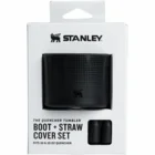 Aizsargpārvalka un salmiņu vāciņu 2 gab. komplekts Stanley The Quencher Boot and Straw Cover Set Black 0.89l & 0.59l