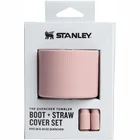 Aizsargpārvalka un salmiņu vāciņu 2 gab. komplekts Stanley The Quencher Boot and Straw Cover Set Pink Dusk 0.89l & 0.59l