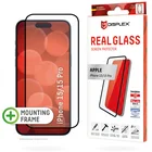 Viedtālruņa ekrāna aizsargs Apple iPhone 15/15 Pro Real Glass Full Cover Protector By Displex