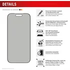 Viedtālruņa ekrāna aizsargs Apple iPhone 17 Pro Privacy Screen Glass Protector by Displex