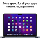 Portatīvais dators Apple MacBook Air (2022) 13" M2 chip with 8-core CPU and 8-core GPU 16GB 256GB SSD - Midnight RUS