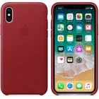 Apple iPhone X Leather Case - Red