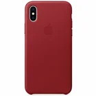 Apple iPhone X Leather Case - Red