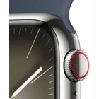 Viedpulkstenis Apple Watch Series 9 GPS + Cellular 41mm Silver Stainless Steel Case with Storm Blue Sport Band -M/L
