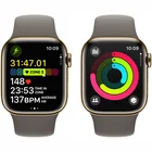 Apple Watch Series 9 GPS + Cellular 41mm Gold Stainless Steel Case with Clay Sport Band - M/L