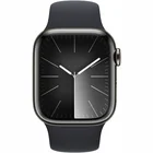 Viedpulkstenis Apple Watch Series 9 GPS + Cellular 41mm Graphite Stainless Steel Case with Midnight Sport Band -S/M
