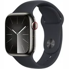 Viedpulkstenis Apple Watch Series 9 GPS + Cellular 41mm Graphite Stainless Steel Case with Midnight Sport Band -S/M