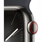 Viedpulkstenis Apple Watch Series 9 GPS + Cellular 41mm Graphite Stainless Steel Case with Midnight Sport Band -S/M