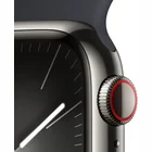 Viedpulkstenis Apple Watch Series 9 GPS + Cellular 41mm Graphite Stainless Steel Case with Midnight Sport Band -M/L