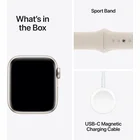 Viedpulkstenis Apple Watch SE 2023 GPS 44mm Starlight Aluminium Case with Starlight Sport Band - M/L