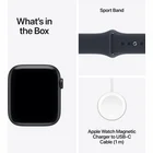 Viedpulkstenis Apple Watch SE 3 GPS 44mm Midnight Aluminium Case with Navy Blue Sport Band - M/L